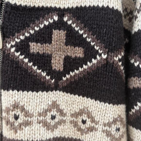 Ralph Lauren Men's Patterned Zip-Up Sweater - Beige and Brown - Picture 3 of 5